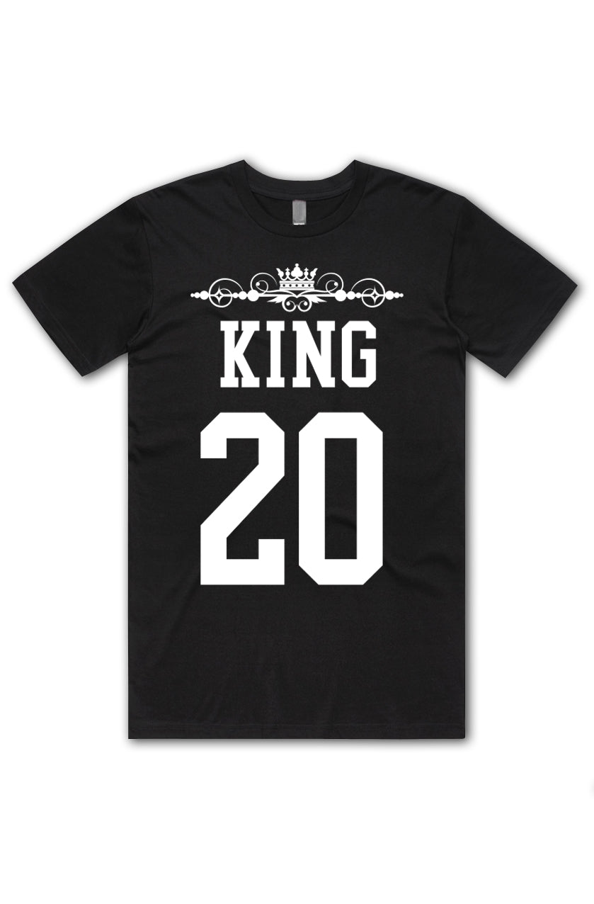 King Custom Number - Black Tee - Vintage Bootleg