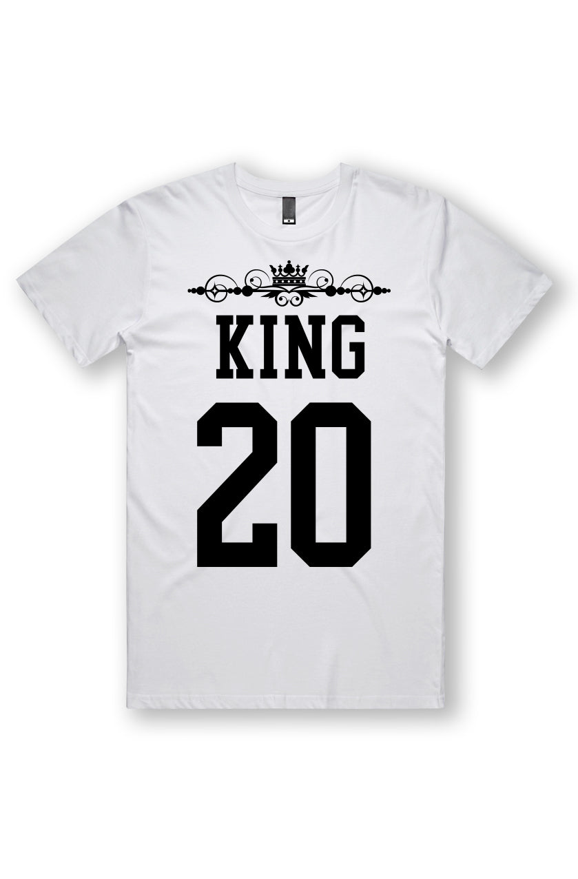 King Custom Number - White Tee - Vintage Bootleg