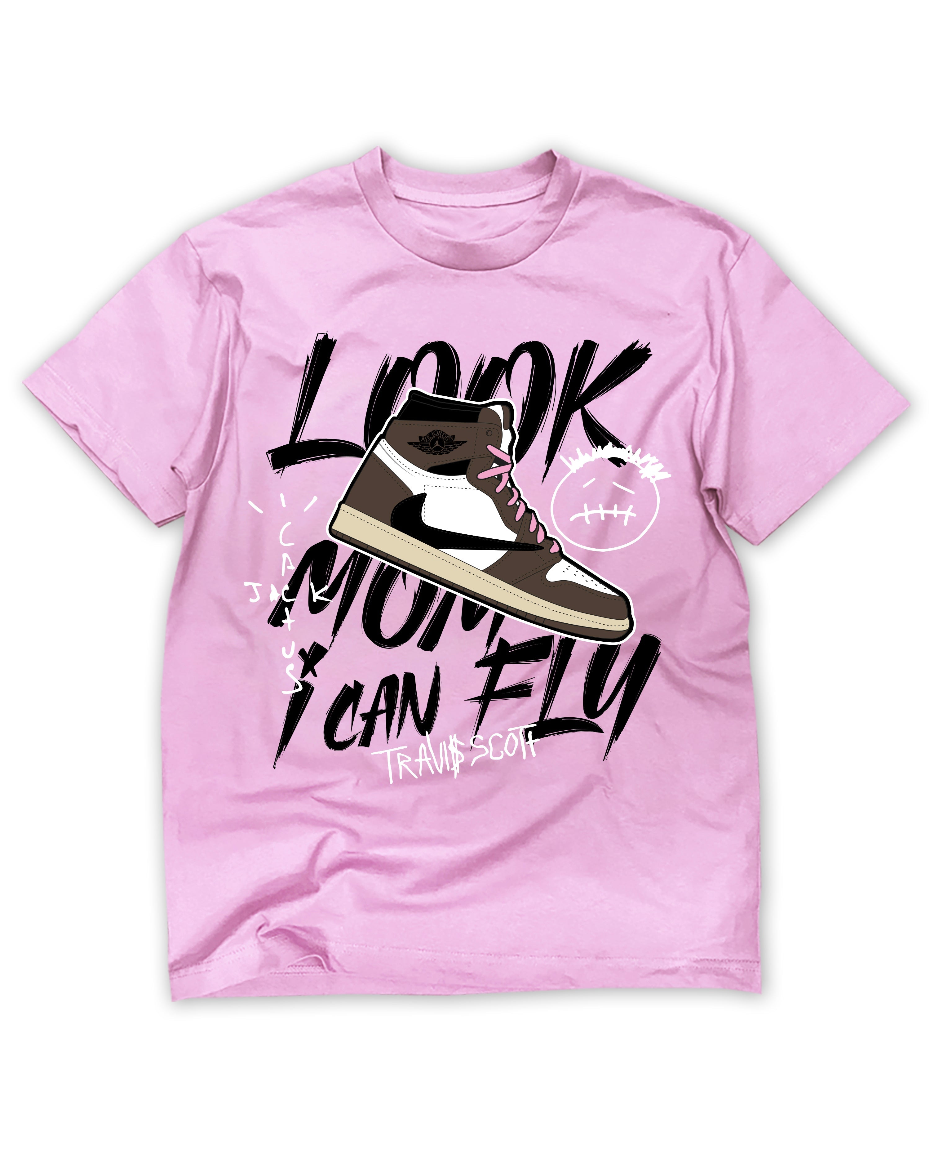 Look Mum Tee - Pink - Vintage Bootleg