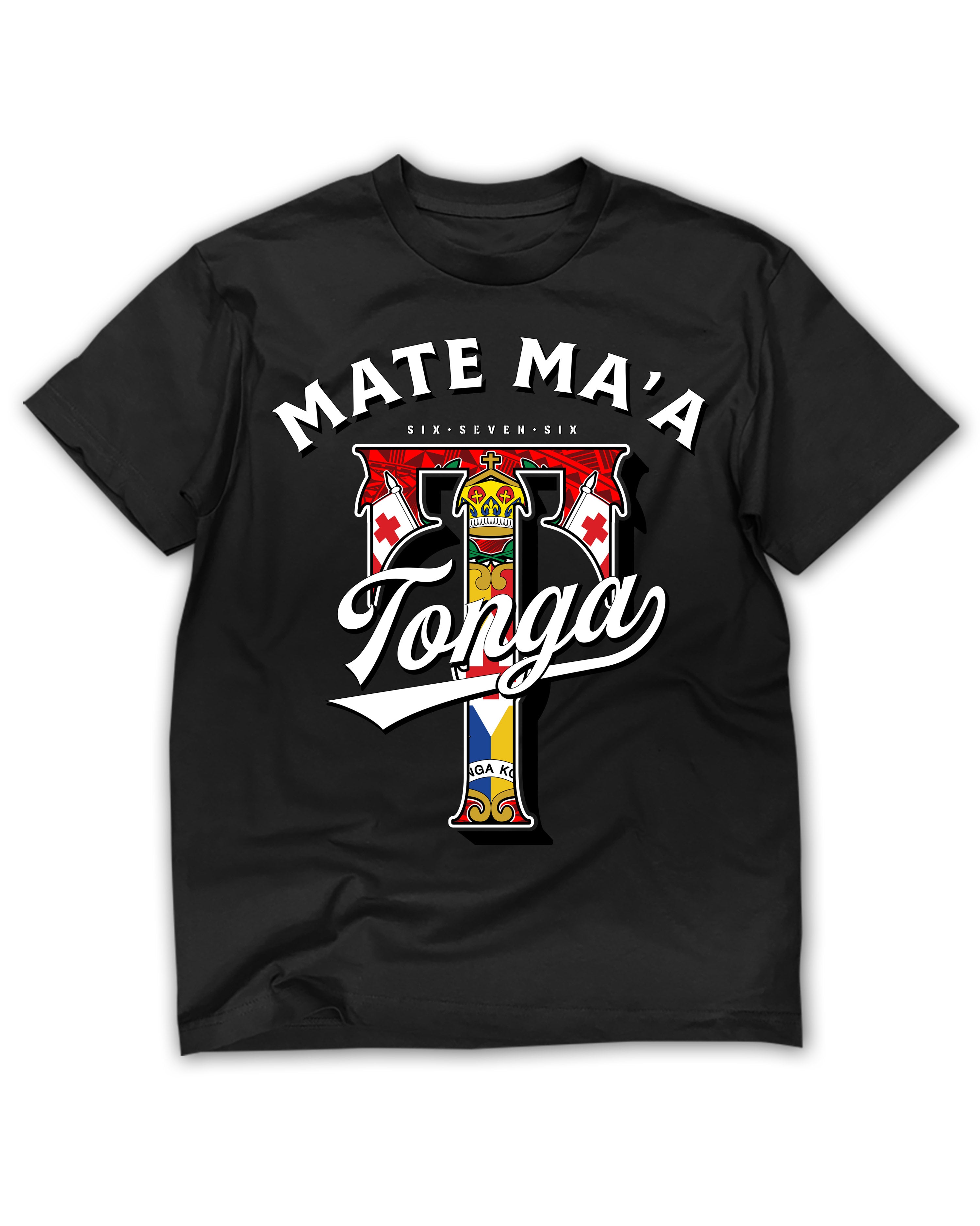 Red Mate Ma'a Tonga Black Tee - Vintage Bootleg