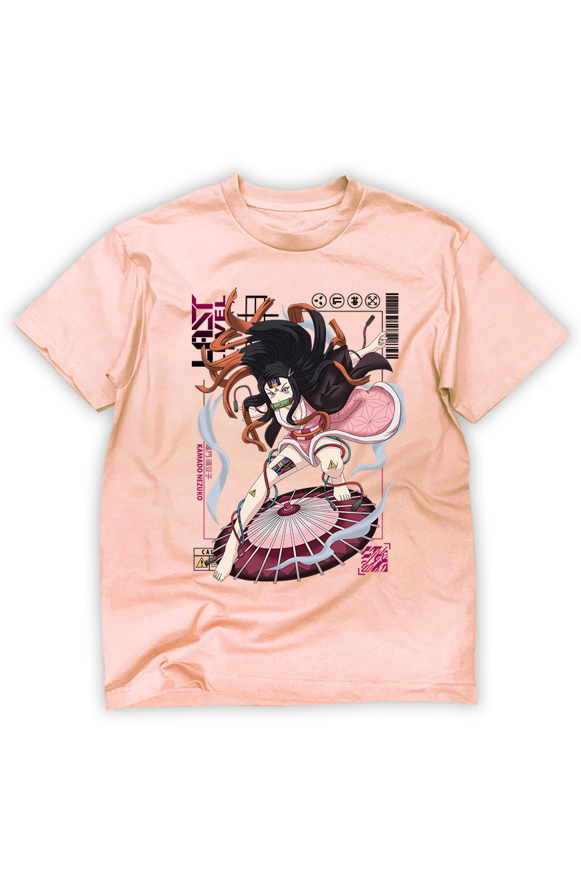 D.Slayer Nezu Tee - Pale Pink - Vintage Bootleg