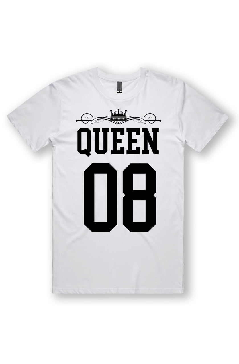 Queen Custom Number - White Tee - Vintage Bootleg