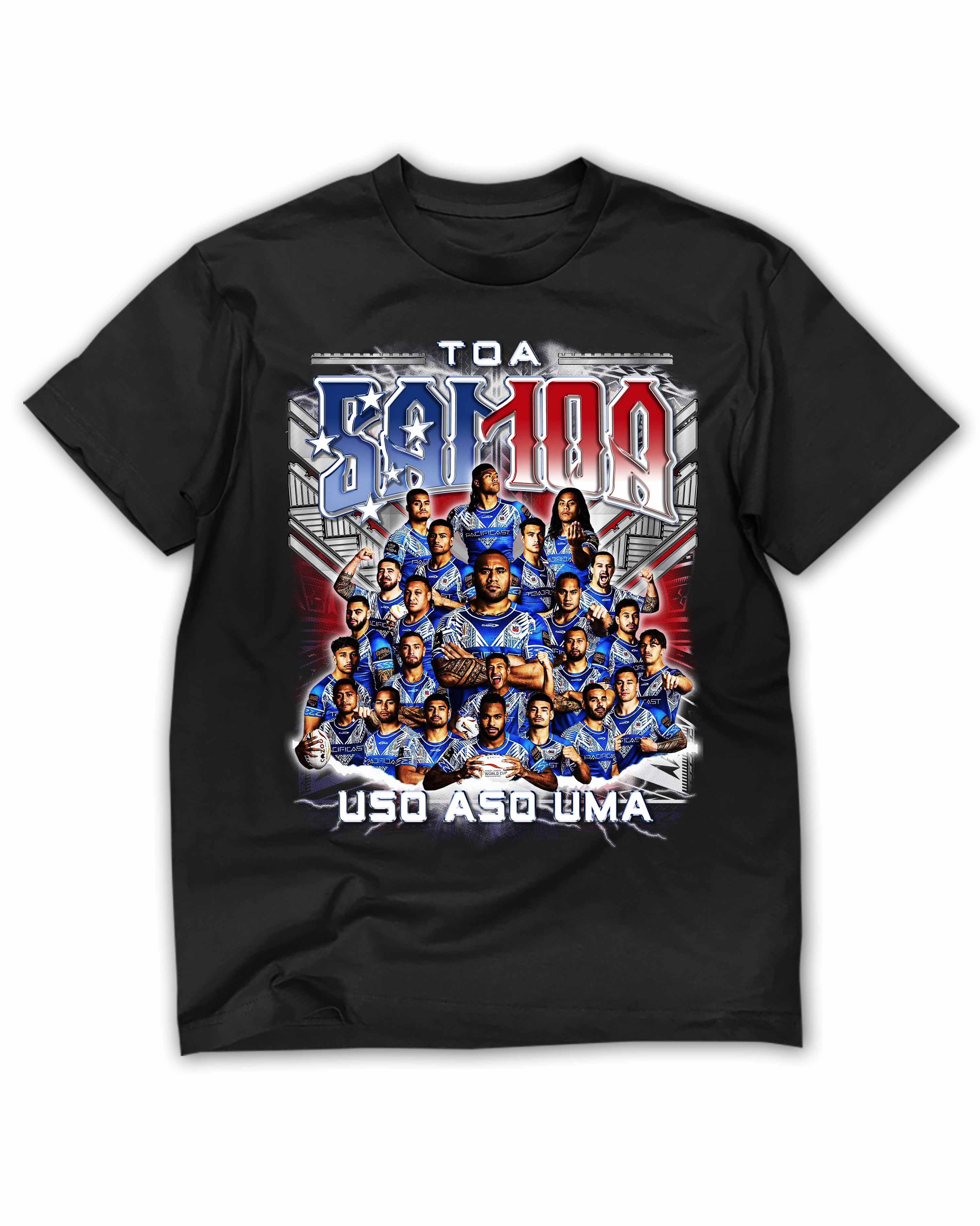 Toa Samoa Black Tee - Vintage Bootleg