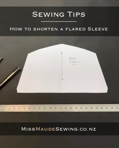 Sewing tips - How to shorten a flared sleeve