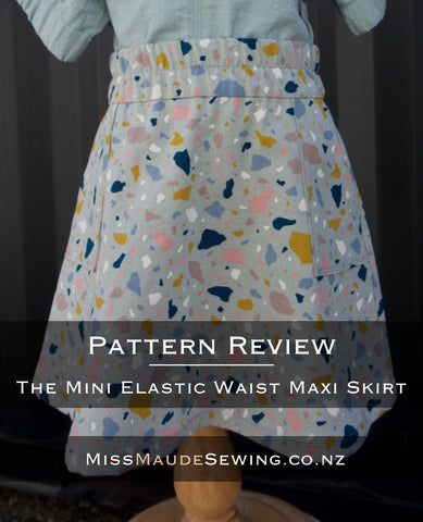 Pattern review the mini elastic waist maxi skirt