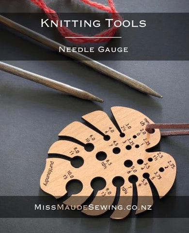 knitting tools - needle gauge 
