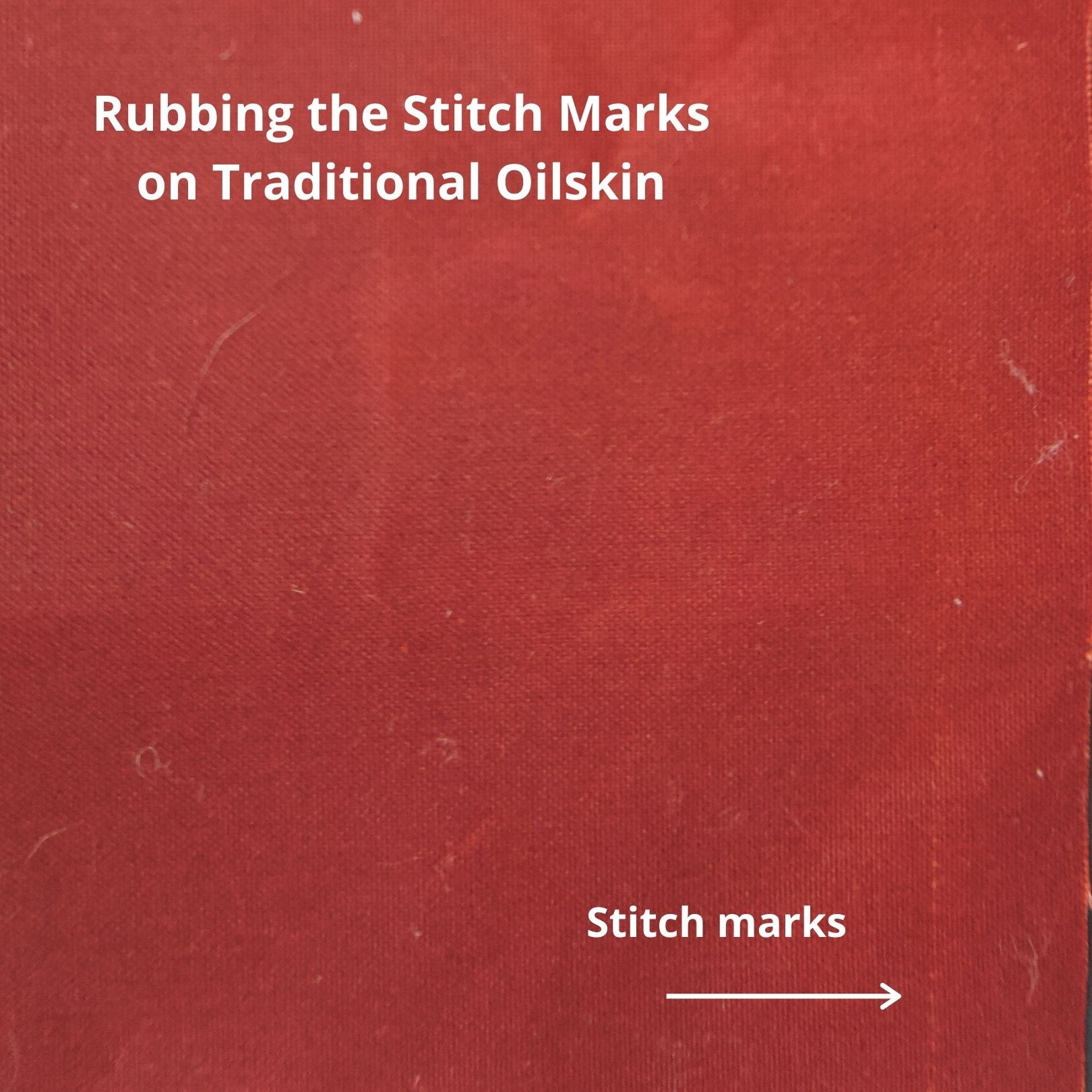 an image of some conker coloured oilskin with a line of stitching running down the right hand side