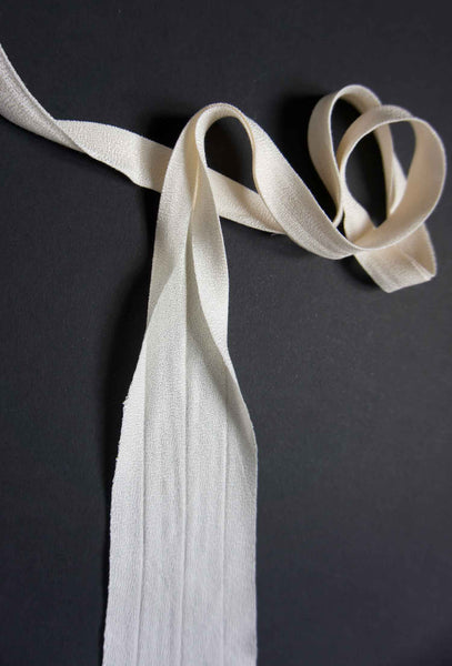 cream double fold bias binding