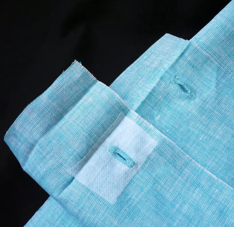 close up image of a buttonhole with interfacing.