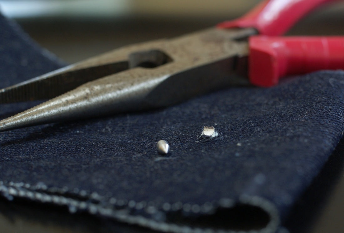 using pliers to cut rivet screws