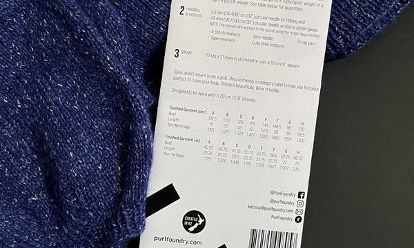 how to read a knitting pattern and select your size