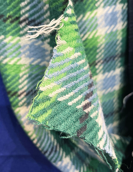 green check wool coating