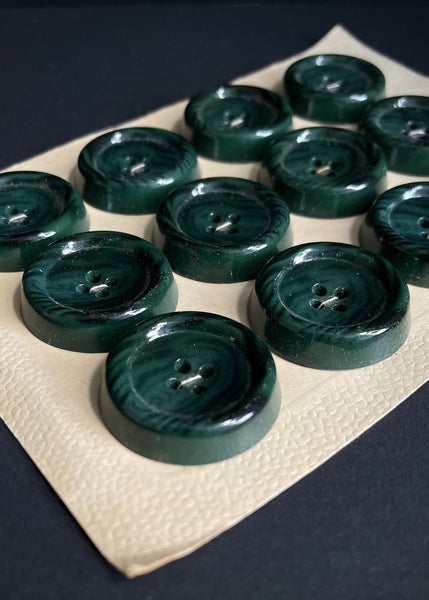 Vintage coat buttons dark green