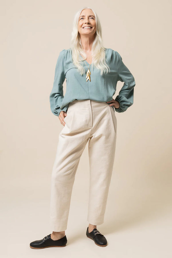 Pattern Review: Wide Leg, High Waist Trousers BWOF 4-2002-122