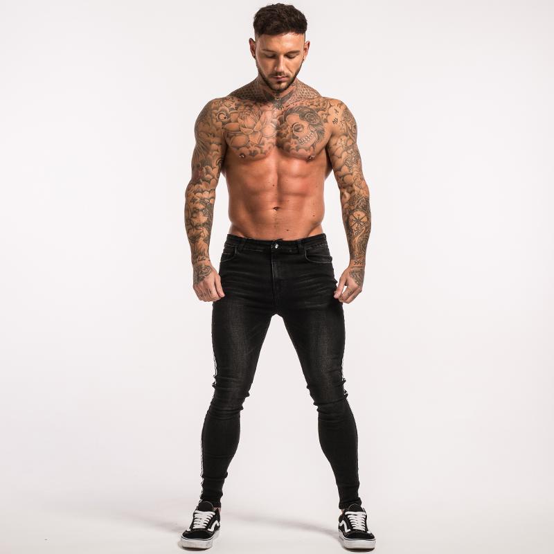 mens high waisted black jeans