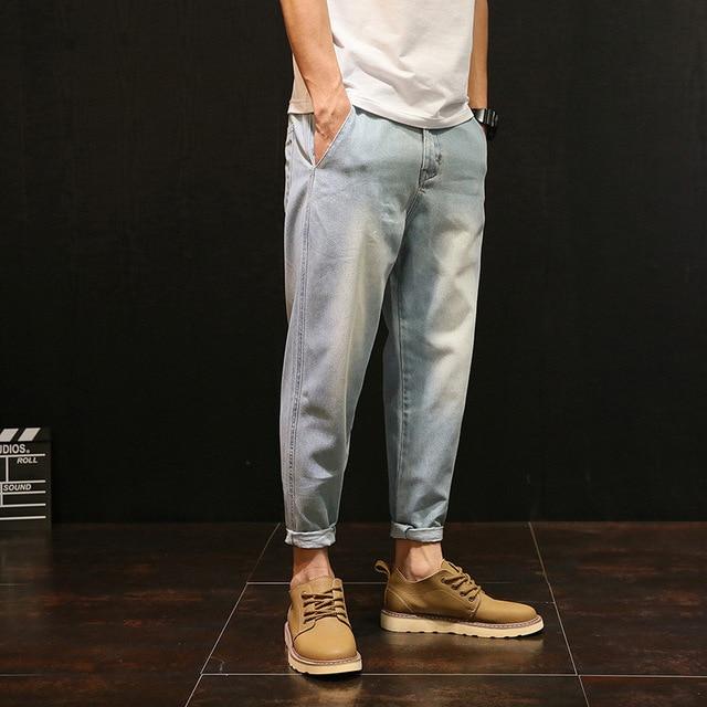 ankle length loose jeans