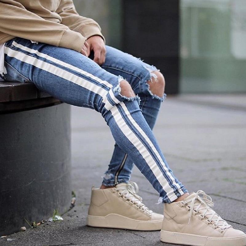 striped jeans men