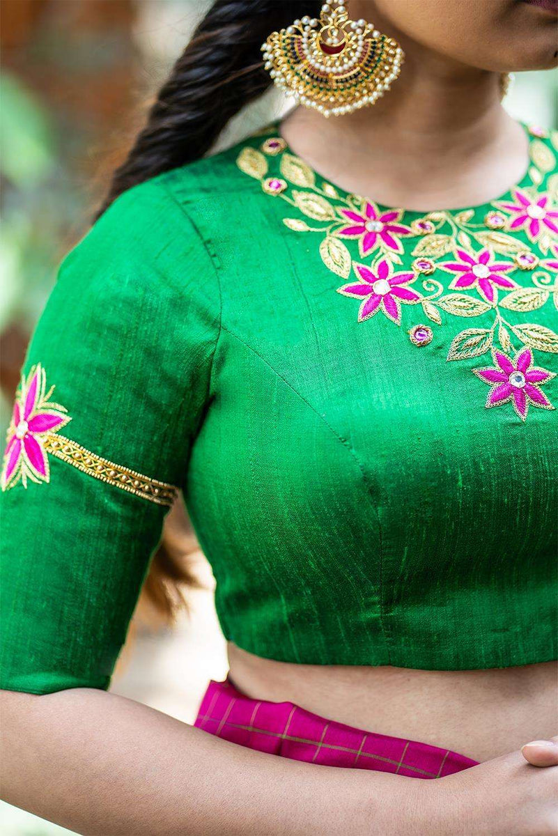 Jhansi - Hand embroidered blouse – House of Blouse