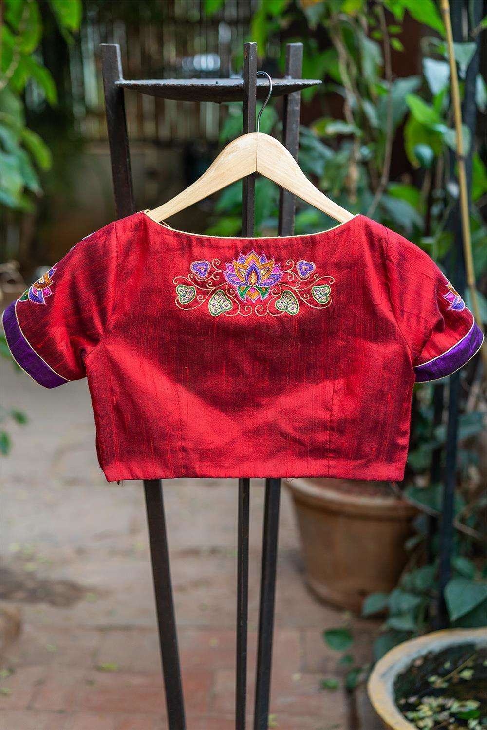 Rudrama Devi - Hand embroidered blouse - House of Blouse