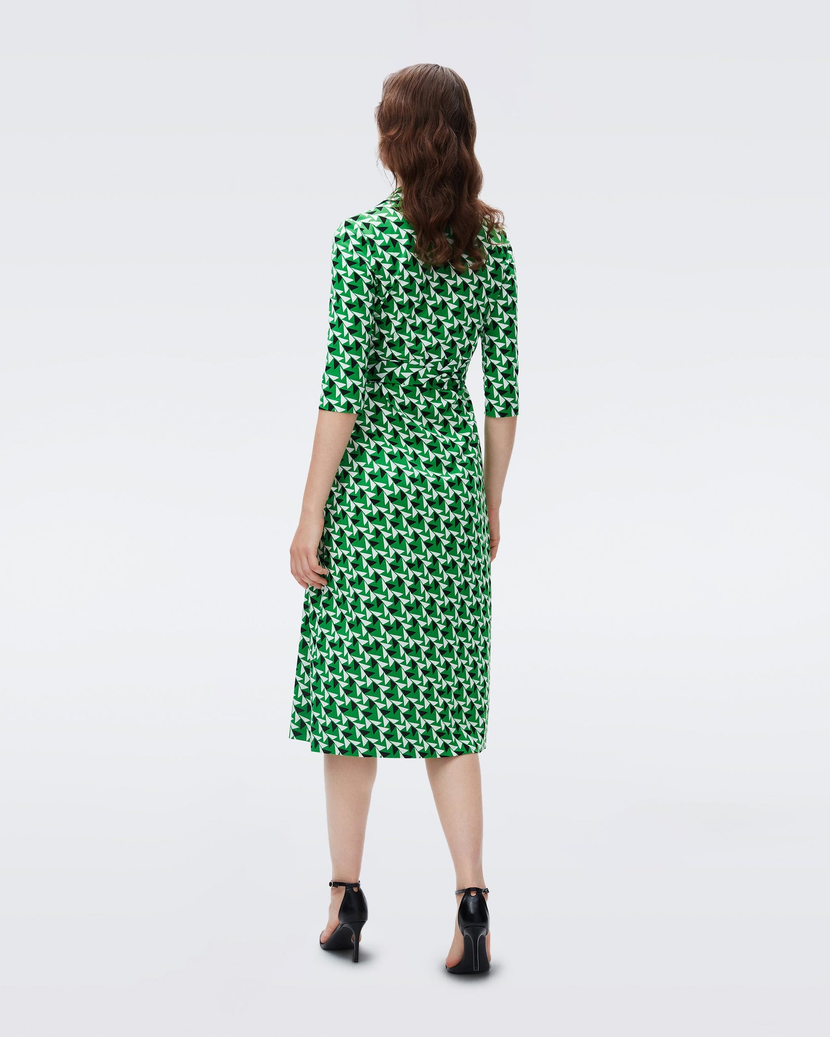 DVF ABIGAIL MIDI DRESS SHIFTED WINGS GREEN#N#– patluxurygroup