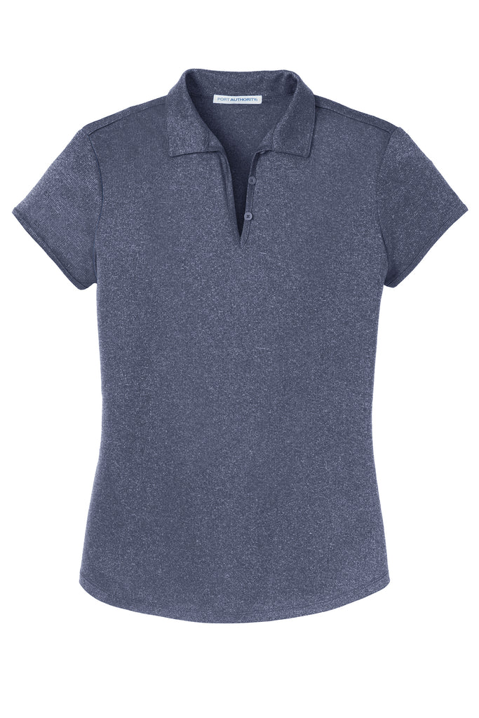Ladies' Port Authority Trace Heather Polo - True Navy Heather – My CNB Shop