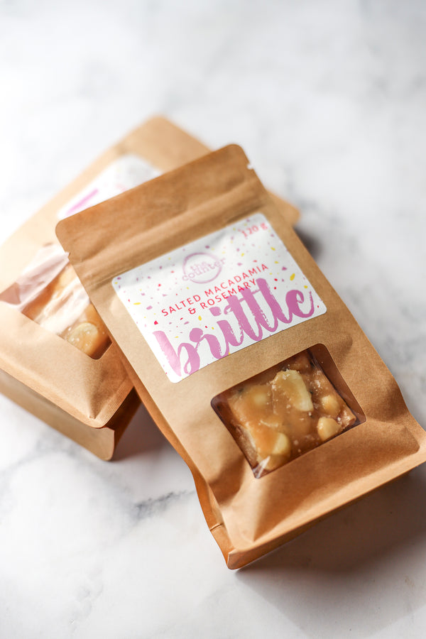 Salted Macadamia + Rosemary Brittle