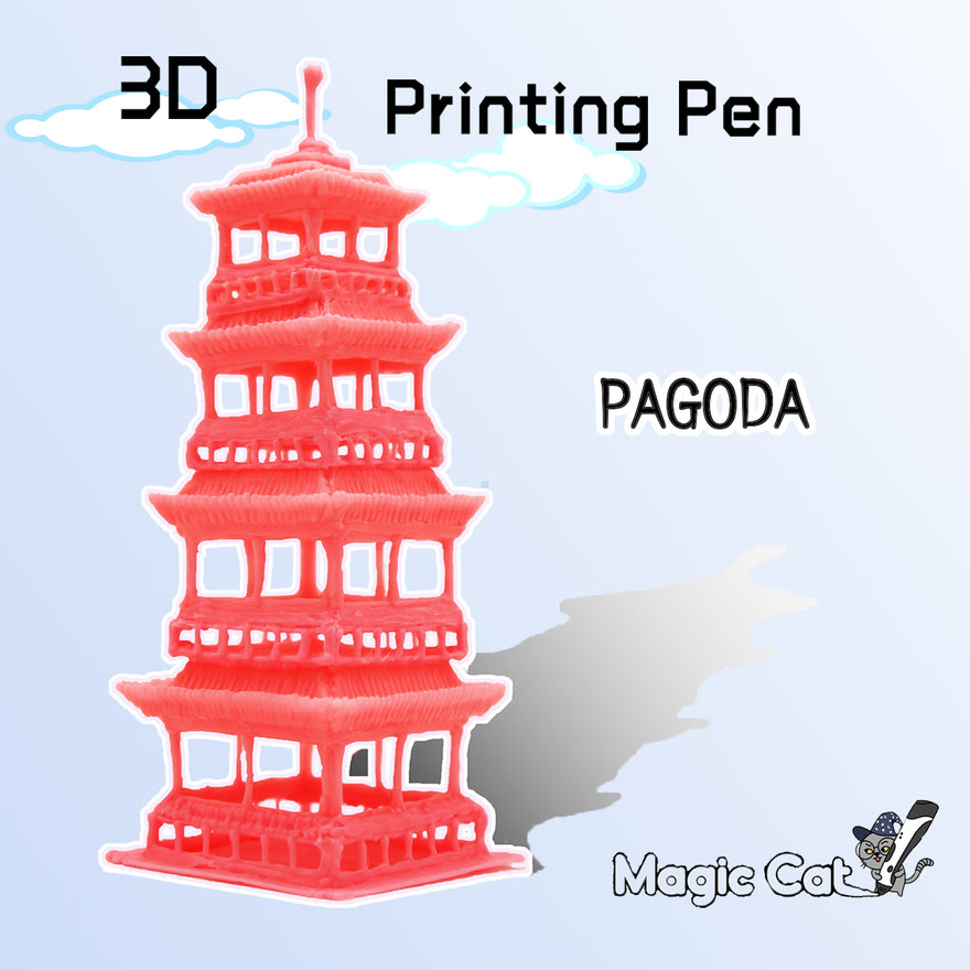 Pagoda(MAGIC-CAT 3D pringting pen's stencil)