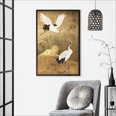 Praten Scheiden hoeveelheid verkoop Orangewallz - Wanddecoratie Japanse Kraanvogels - NADUVI