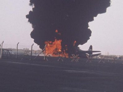Aden Airways Vickers Viscount bombing at Aden - 6 x 4 Print AD004