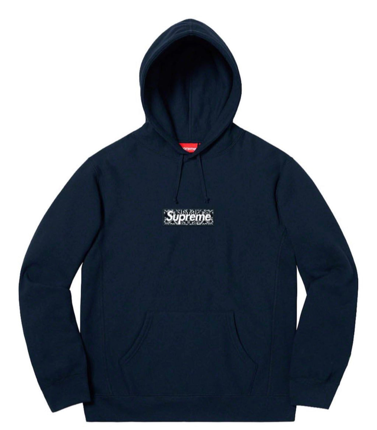 supreme box logo hooded sweatshirt navy