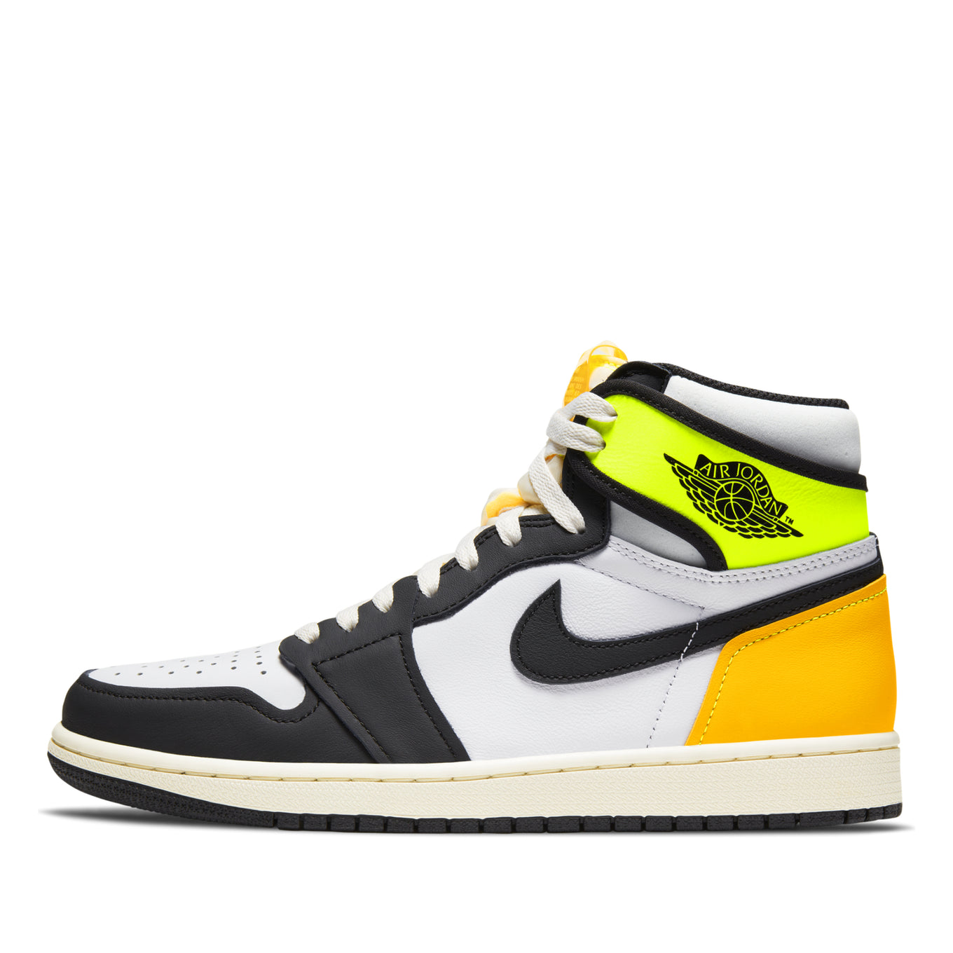 black & yellow jordans 1