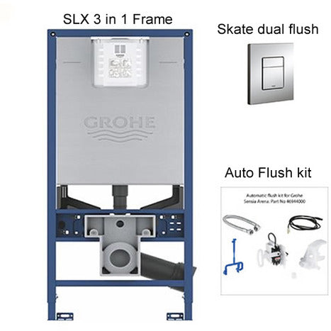 Grohe Concealed Cistern Wc Frame Auto Flush Bundle For Wall Hung Toi Bidet Toilets Store