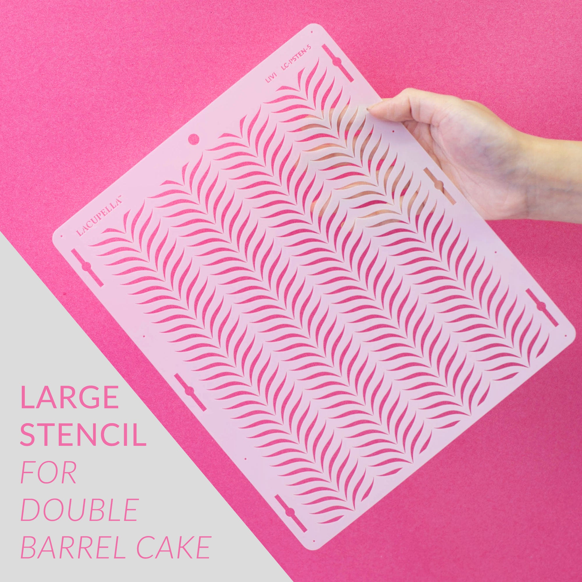 Cake Stencil VEREN Seamless Pattern For Tall Double Barrel Cake ...