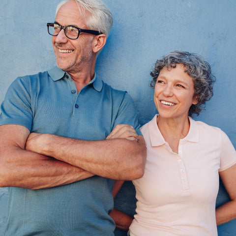 image of older couple smiling healthy looking