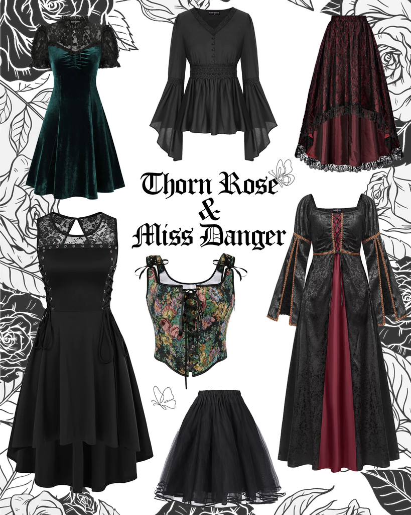 Goth dress outfit thorn rose and miss danger