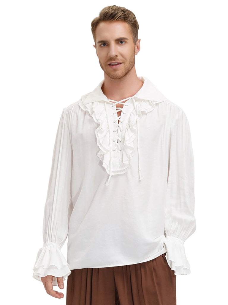 Scarlet Darkness Men Renaissance Pirate Blouse