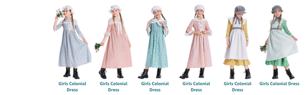 Girls Pioneer Colonial Costume