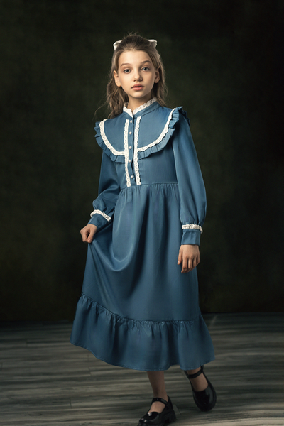 Girls Colonial 1800s Victorian Costumes Pioneer Dresses