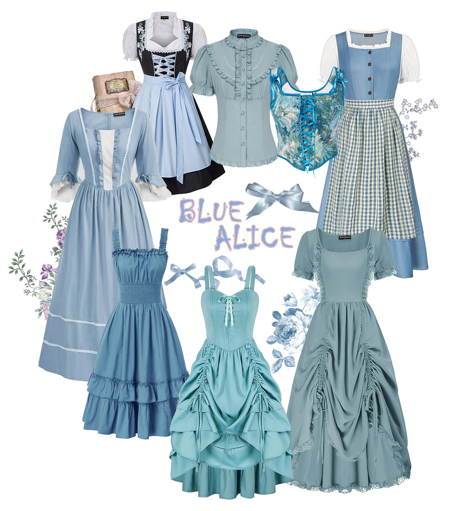 blue renaissance costume women