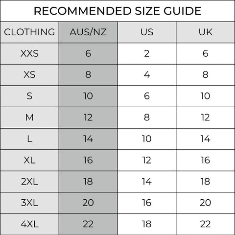 SIZING GUIDE | Style Active by Chloe – Style Active By Chloe