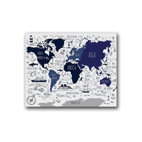 Tableaux Carte Du Monde Globe Terrestre Habitants Du