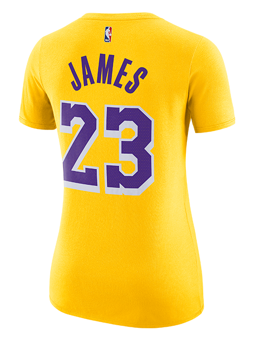 Los Angeles Lakers - LeBron James Backer Name & Number T-Shirt XL