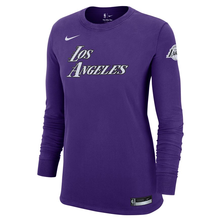 Lakers City Edition 22 Long Sleeve Top Pregame – Lakers Store