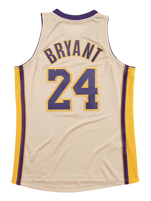 LOS ANGELES LAKERS KOBE BRYANT HALL OF FAME AUTHENTIC JERSEY  AJY4CP20021-LALGOLD96KBR