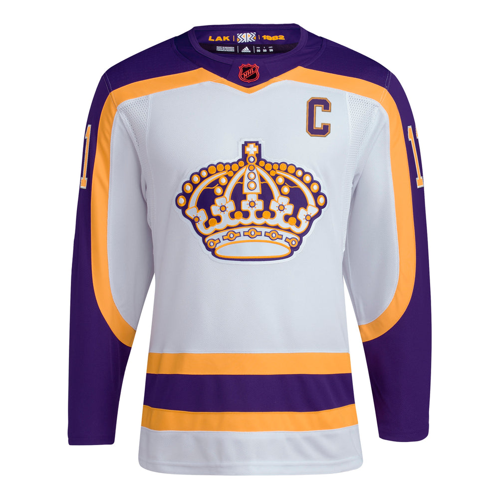 Authentic Los Angeles Kings Jersey yellow purple retro Reebok Mens 46 LA  Kings