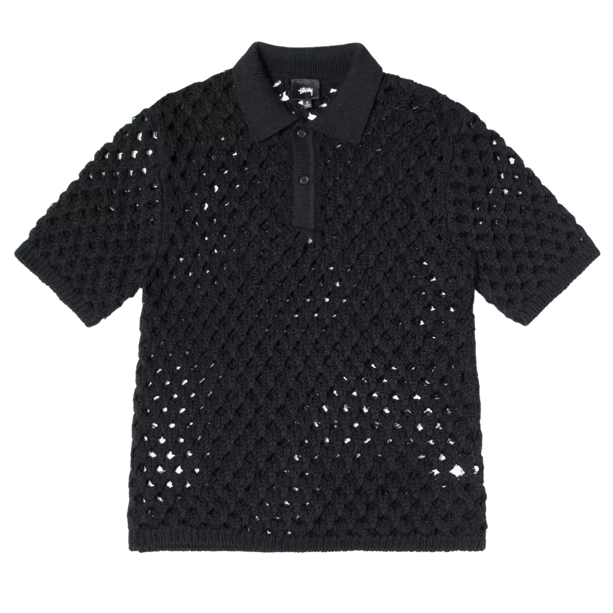 Big Mesh Polo Sweater Black – Complex Clothing Inc.