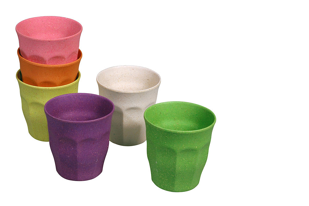 Set of 6 bamboo cups