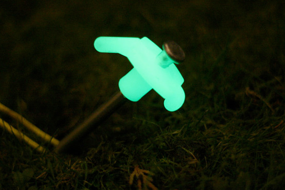 Glow in the dark peg and guy rope