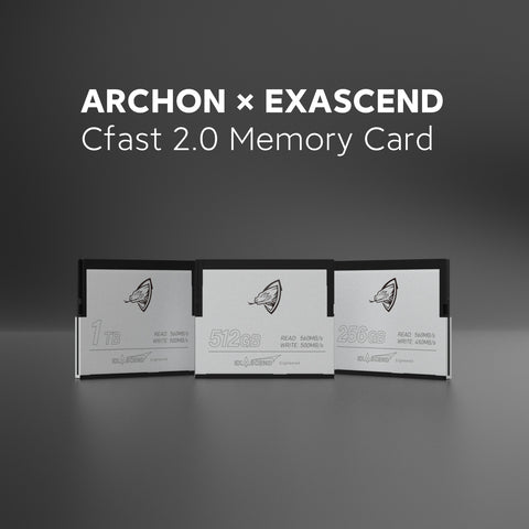 ARCHON & EXASCEND Cfast 2.0 Card 500MB/S 256GB, 512GB, 1TB 4K 6K for Professional Photograph Camera Video Memory Card GMCINE