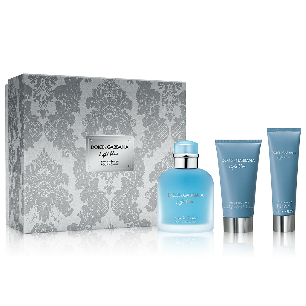 light blue perfume gift set